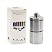 Stash Jar -Detachable Double Deck Airtight Water Proof/Smell Proof Aluminum Herb Container Bottle (Silver)