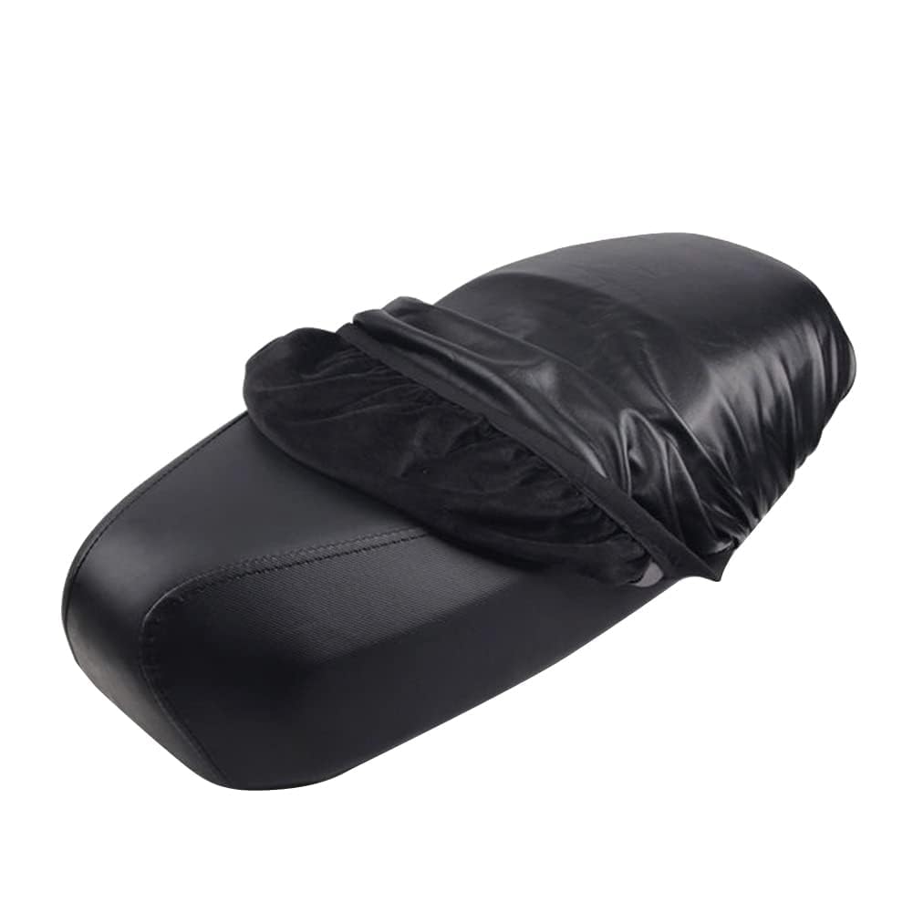 Universal Motorcycle Seat Cover PU Leather & 3D Mesh | Waterproof Breathable Scooter/Scooty Seat Cushion Cover | Removable Washable Motorbike Seat Protector (Black)-image-45