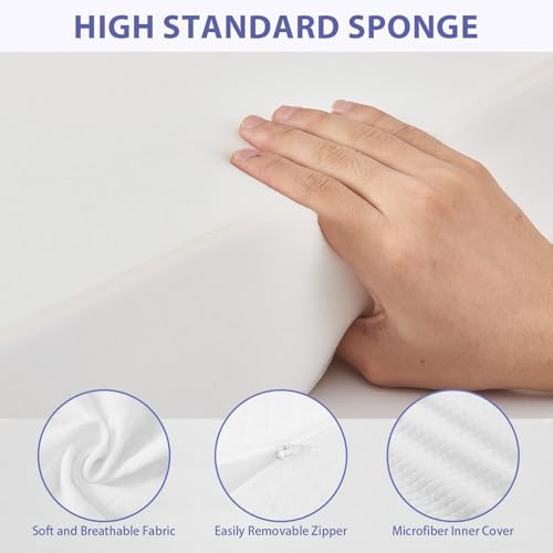 Almofada de cama para cabeceira – Almofada de cunha Queen (152,4 cm x 25,4 cm x 15,2 cm) - Enchiment