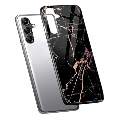 Image of COLORflow Back Cover Compatible with Samsung Galaxy A14 5G / 4G | Black Marble Golden | Shockproof TPU Bumper Cover with Camera Protection Back Cover