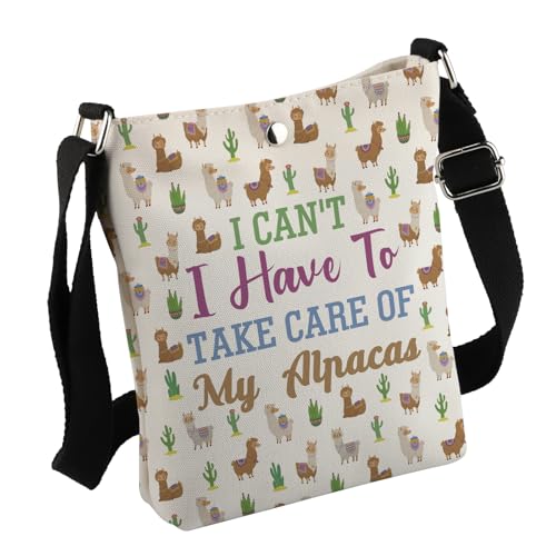 Sac à bandoulière « I Can't I Have To Take Care Of My Alpacas » cadeau idéal