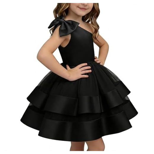 KLFFLGID Girls Flower Dress Sleeveless One Shoulder Birthday Party Formal Prom Gown