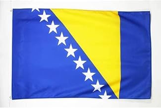 AZ FLAG - Bosnia And Herzegovina Flag - 2x3 Ft - 100D Polyester Bosnian Herzegovinian Banner with Two Metal Grommets - Fade Resistant - Vivid Colors - 2' x 3' Feet - 90x60 Cm