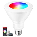 TORCHSTAR PAR30 WiFi Smart Spotlight Bulbs, RGB LED Color Changing Light, 10W, Google Assistant Amazon Alexa Compatible, 60W Equivalent, 2000K-5000K Tunable White CCT, E26 Base, No Hub Required