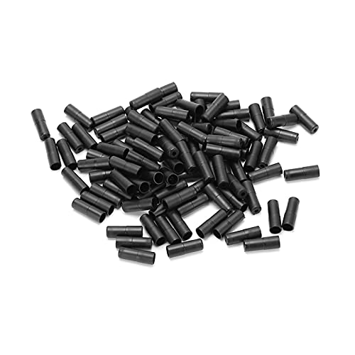 Image of Qudinip 100pcs Brake Cable Ends Durable Black Plastic Housing Ferrule for Bike Brake Wire Tube 5mm