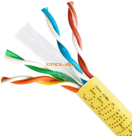 Cmple Cat6 Bulk Cable, 23 AWG, UTP, 1,000 ft., Pull Box Yellow Color