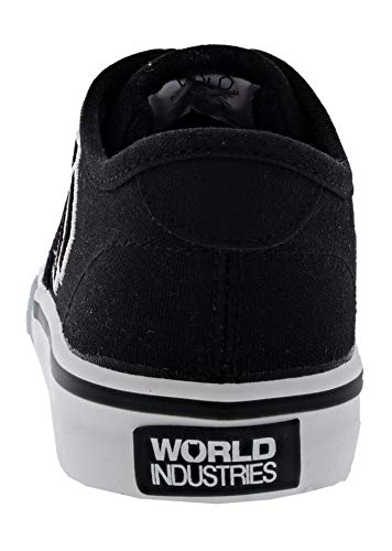 World Industries Mens Wallie Canvas Upper Skate Shoes, Black/White, 7.5 #TOP3