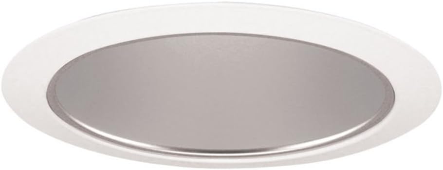 Juno Lighting Group 27 CWH Halogen Tapered Downlight Cone, 75 watts, 6 Inch, White Trim with Clear Alzak