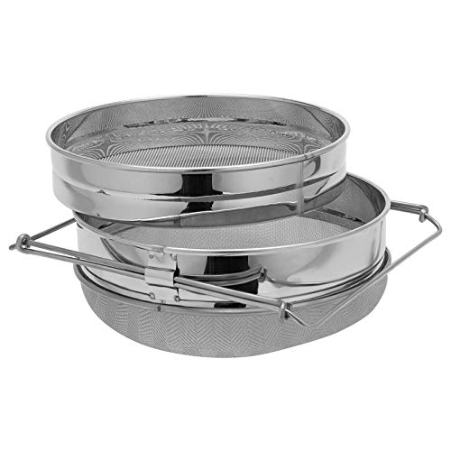 MorNon Stainless Steel Honey Strainer Double Sieve, Bee Keeping Equipment Filter