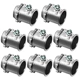AIRTAK 8 Pcs 1/2-Inch EMT Set Screw Connector,Zinc Die-Cast Electrical Conduit Fitting for Metal Enclosure & Junction Box Connection