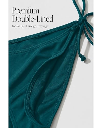 Image of Holipick Bikini Bottoms for Women String Bathing Suit Bottom with Moderate Coverage Low Waist Swim Bottom