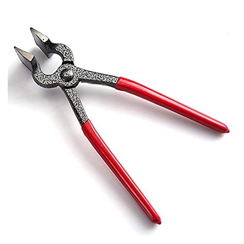 FHYTGBS Pinces à Verre Pinces à Bec Plat Cuir Craft Pinces glat à Bord pressurisé Réglage de la Bouche Large Appuyez sur Aplatir Pince Fixe Outils Faits à la Main