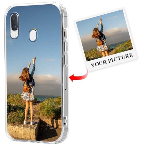 Cover Personalizzate per Samsung Galaxy A20e Personalizzata con Foto Immagine Disegni Custodia Personalizzabile Personalizzabili Custodie Case per A20e trasparente 5.8 pollici