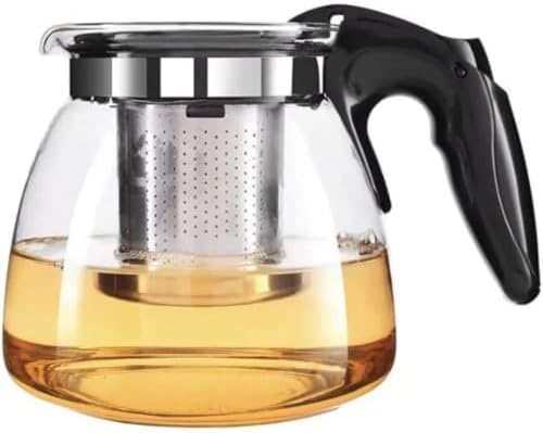 Chaleira Bule De Vidro Com Infusor de Chá Inox 950ml Cabo Plástic...
