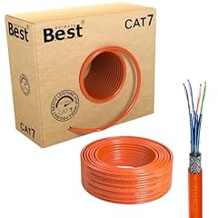 Germany B.e.s.t CAT 7 100M Simplex Netzwerkkabel Verlegekabel Kupfer LAN Kabel Ethernetkabel S/FTP 10 Gbit/s Kat 7 reines Kupfer Datenkabel PoE+ LSZH Datenkabel