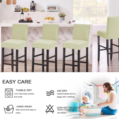 Image of FUANGUI Bar Stool Covers Set of 4, Waterproof Stretch Bar Stool Seat Covers