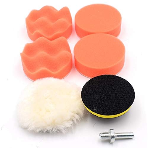 NityaEcommerce 7pcs 5" Car Sponge Polishing Pad Set Polishing Buffer Waxing Adapter Drill Kit for Auto Body Care Headlight Assembly Repair-image-17