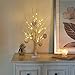 Produktbild EAMBRITE 60cm Birke Baum LED Bäumchen Innenbeleuchtung Haus Tisch Lichterbaum für Innen Weihnachtsdeko Karten-Pendant mit Ästen Dekobaum Batteriebetriebene Warmweiß