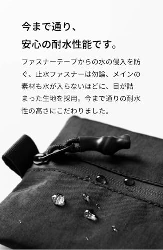 [ aso ]TOFTPOUCH LIGHT (タフトポーチ ライト) 耐水ポーチ 小型 小物入れ ガジェット コスメ 収納 ブラック マチなし Sサイズ tf-t400-bl
