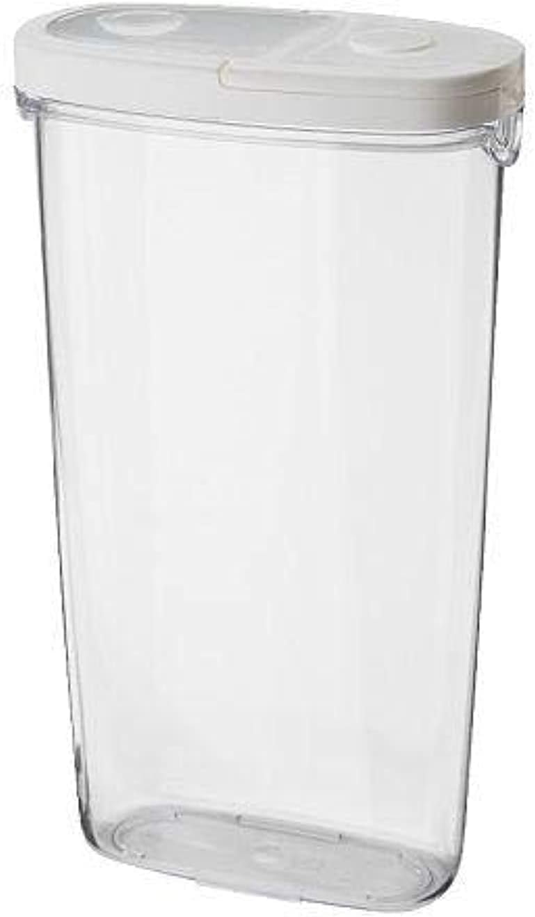 BOUTIQUE STORE 365 Dry Food Jar with Lid, Transparent, White, 2.3 L