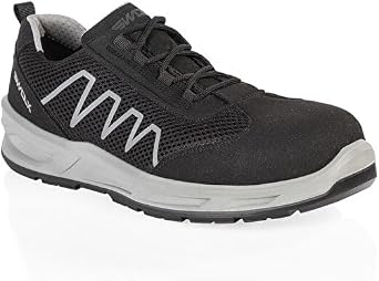 Swolx Suet Microfiber-S1 Unisex Work Safety Shoe AIR-X-110 Black