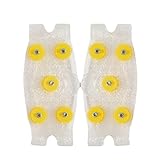 Clavos para Zapatos De Hielo: Par De Puños De Picos De Nieve para Hielo De Invierno De TPE, Tacos De Hiel Antideslizantes, Puños De para Uñas con 5 Pernos De Acero | Tracción Duradera para