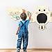 Baotree Owl Activity Wall Busy Board Panels, Montessori Sensory Toys, Toddler Learning Activity Center,Interactive Wooden Learning Toy for Toddler Playroom & Children's Daycare