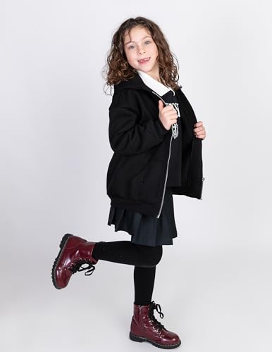 Sweat à capuche doux en molleton rouge veste zippée fillette 8-9 ans