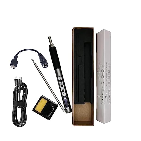 Lödning kit Bärbar elektrisk lödkolv, metallkroppstemperatur justerbar lödsvetsstation, lödverktyg (Color : SET 2, Size : 1)