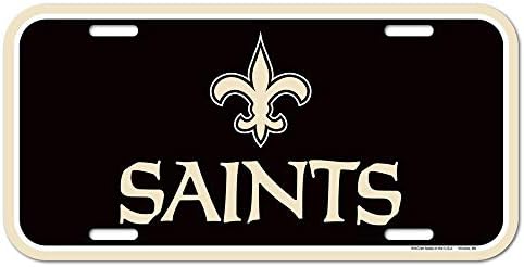 NFL New Orleans Saints License Plate, Team Color, One Size image 4
