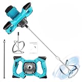Teodute 3500W Portatile Betoniera, 6 Velocità Variabili, Max 1500 RPM (g/min), Elettrico Miscelatore per Malta, Mixer per Miscelazione di Malta Vernice Intonaco Malta Cementizia ecc