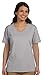 Hanes Women's Relax Fit Jersey V-Neck Tee 5.2 oz 5780-M-Light Steel