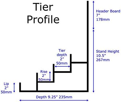 Stand-Store C4T18-Brown Pre-assembled, 18" Wide, 4 Tier Cardboard Product Display Stand