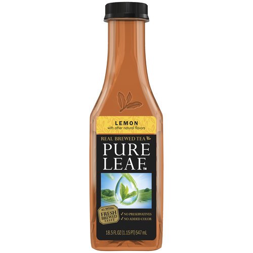 Lipton Pure Leaf Lemon Real Brewed Tea, 18.5 Fl Oz (Pack of 12)