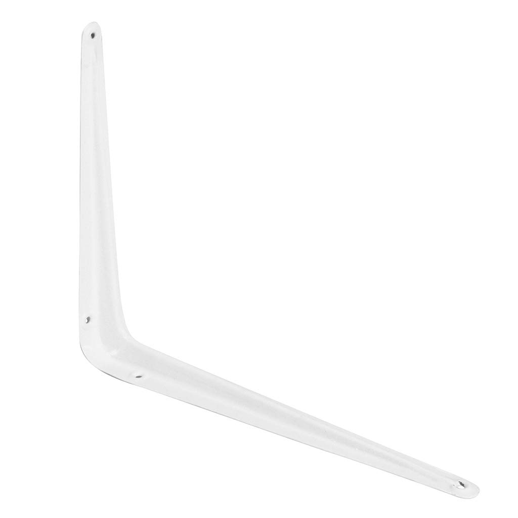 Image secondaire de Équerres en Métal Laquées Blanches 125x150mm - Lot de 4