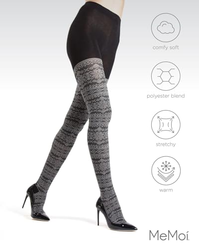 Image of MeMoi Selbu Sky Geometric Sweater Tights