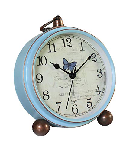 Maxspace 5.2" Small Alarm Clock, Retro Table Desk Alarm Clock Non-Ticking & Battery Operated With Quartz Movement Hd Glass Clock For Bedroom Living Room Kids #TOP7