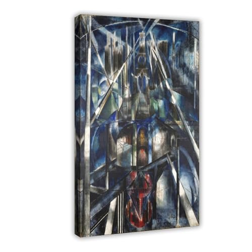 Cadre a suspendre toile tendue Pont de Brooklyn Joseph Stella deco murale
