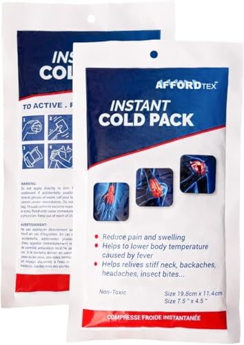 Instant cooler Ice pack- Ice packs 6 Count Disposable 7.5 x 4.5 Inches - Ready to use – Ideal for Injuries, Inflammation, Sprains, Strains,Pain relief