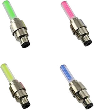 VICASKY Lot De 2 Lumières LED Pour Pneus De Voiture, Moto, VTT, Jaune, Facile à Installer, étanche