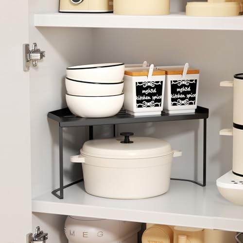 SHBaizoy Stackable Metal Kitchen Corner Cabinet Organizer,Kitchen Corner Shelf with Non-Slip Mat,Bathroom Corner Organizer,Storage Shelf rv Must Haves for Cabinet/Bathroom/Countertops/Utensils