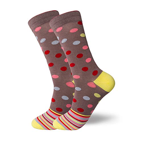 Hhx Yonlee Mens Dress Socks Seamless Toe Funky Novelty Colorful Happy Cotton Patterned Sock Size 10-13 #TOP5