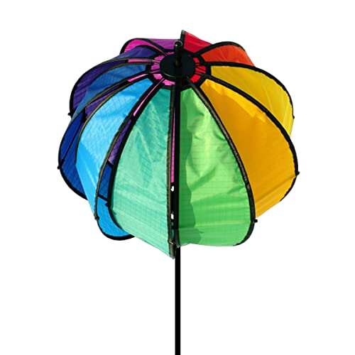 Eolienne sphérique CIM Satorn 35 Rainbow avec tige de support pour déco extérieure