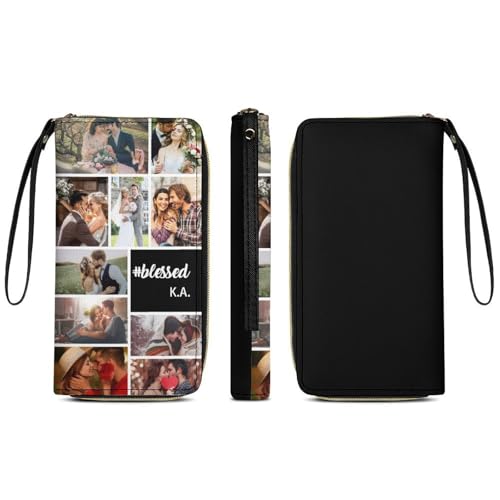 Personalized Couple Photo Wallet Custom Text & 1-12 Photo Women Leather Wallet Romantic Gift For Wife Girlfriend Valentine's Day Anniversary Birthday (style 3)4