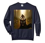 Cat Selfie With Bigfoot Funny Cats Gifts For Men Women Kid Comfort Colors Adult Sweatshirt