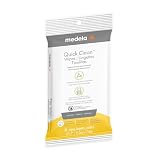 Medela Quick Clean Breast Pump and Accessory Wipes, Resealable Pack, Convenient Hygienic On The Go Cleaning for Tables, Countertops Chairs and More, 30 Count