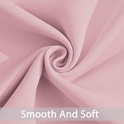 Yakamok Pink Curtains Room Darkening Thermal Insulated with Grommet Window Curtain for Bedroom, 38Wx72L inch, 2 Panels