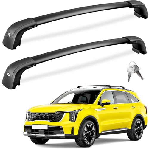 FengYu Lockable 220lb Roof Rack Cross Bars Compatible with 2021-2025 KIA Sorento & Sorento Hybrid with Flush Side Rails