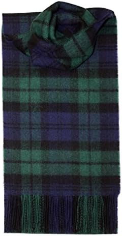 I LUV LTD Black Watch Tartan Scarf Modern Lambswool