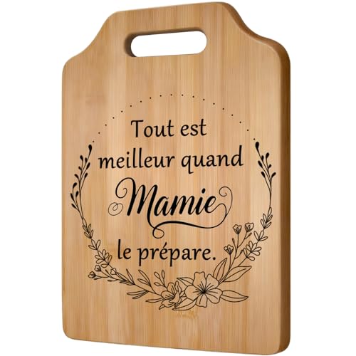 Regalo de abuelita para cortar de bambú, regalo de gran madre, regalo de cumpleaños, abuelita, regalo original de Grand Mere, ideal para regalo de fiesta de Grand Mere, regalo de jubilación para